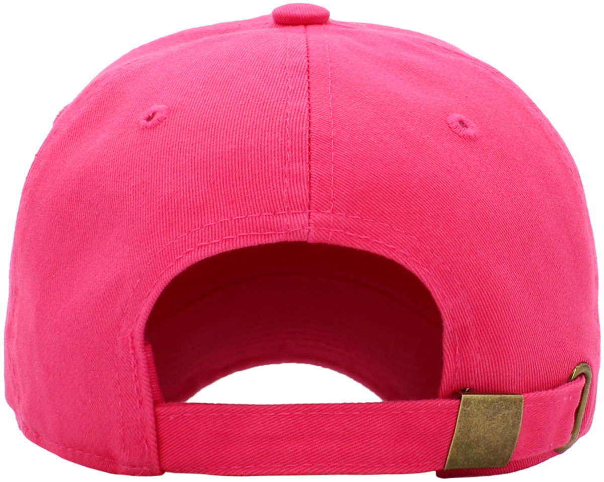 Hot Pink Low Profile Baseball Caps Back View